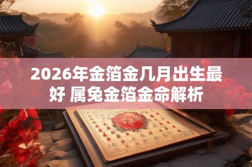 2026年金箔金几月出生最好 属兔金箔金命解析