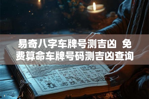 易奇八字车牌号测吉凶 免费算命车牌号码测吉凶查询 易奇八字车牌号测吉凶 免费算命车牌号码测吉凶查询