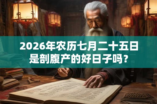 2026年农历七月二十五日是剖腹产的好日子吗? 2026年农历七月二十五日是剖腹产的好日子吗?