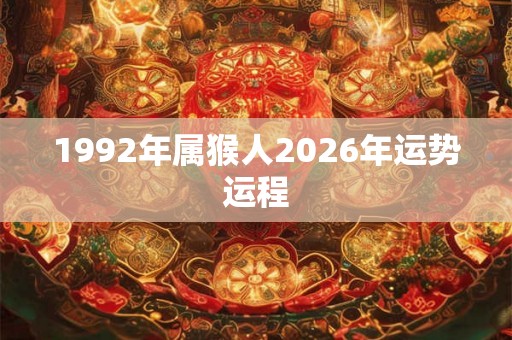 1992年属猴人2026年运势运程