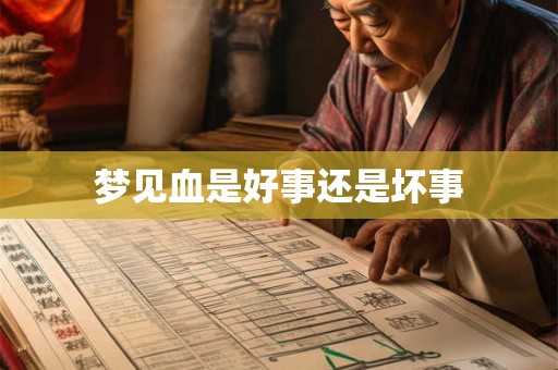梦见血是好事还是坏事 梦见血是好事还是坏事