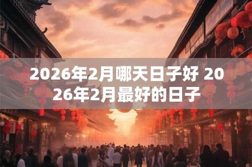 2026年2月哪天日子好 2026年2月最好的日子 2026年2月哪天日子好 2026年2月最好的日子