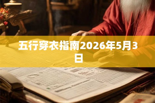 五行穿衣指南2026年5月3日
