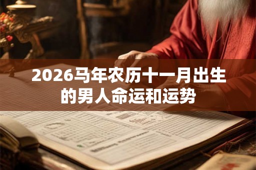 2026马年农历十一月出生的男人命运和运势