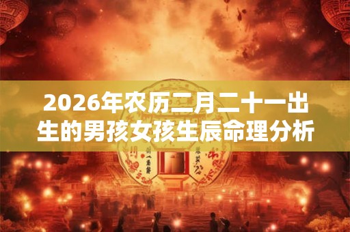 2026年农历二月二十一出生的男孩女孩生辰命理分析取名