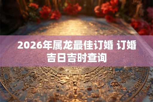 2026年属龙最佳订婚 订婚吉日吉时查询 2026年属龙最佳订婚 订婚吉日吉时查询