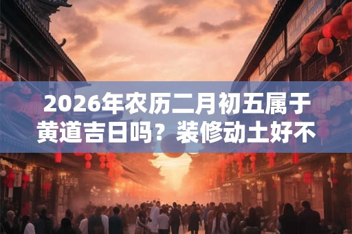 2026年农历二月初五属于黄道吉日吗?装修动土好不好? 2026年农历二月初五属于黄道吉日吗?装修动土好不好?