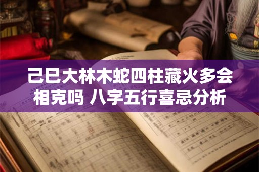 己巳大林木蛇四柱藏火多会相克吗 八字五行喜忌分析