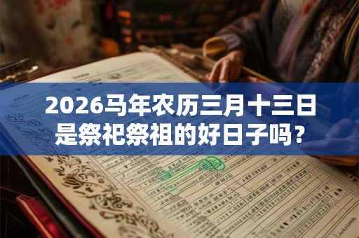 2026马年农历三月十三日是祭祀祭祖的好日子吗？