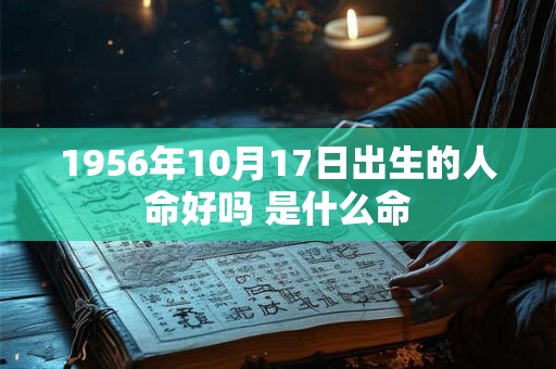 1956年10月17日出生的人命好吗 是什么命