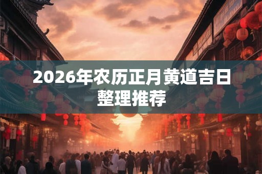 2026年农历正月黄道吉日整理推荐