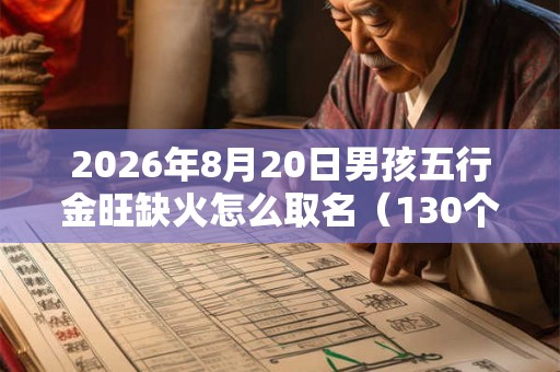 2026年8月20日男孩五行金旺缺火怎么取名（130个好名）