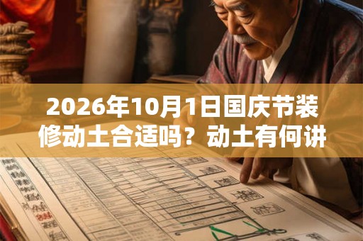 2026年10月1日国庆节装修动土合适吗?动土有何讲究? 2026年10月1日国庆节装修动土合适吗?动土有何讲究?