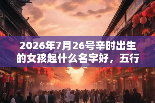 2026年7月26号辛时出生的女孩起什么名字好，五行属什么？