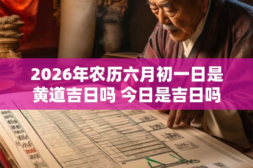 2026年农历六月初一日是黄道吉日吗 今日是吉日吗 2026年农历六月初一日是黄道吉日吗 今日是吉日吗