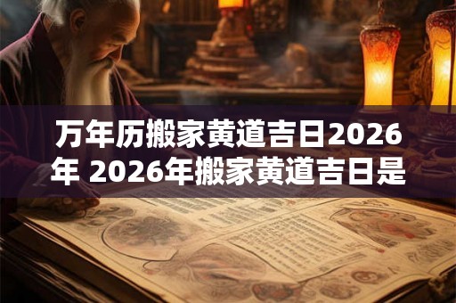 万年历搬家黄道吉日2026年 2026年搬家黄道吉日是什么