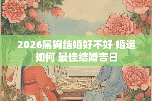 2026属狗结婚好不好 婚运如何 最佳结婚吉日
