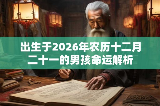 出生于2026年农历十二月二十一的男孩命运解析