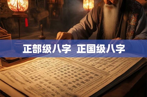 正部级八字  正国级八字