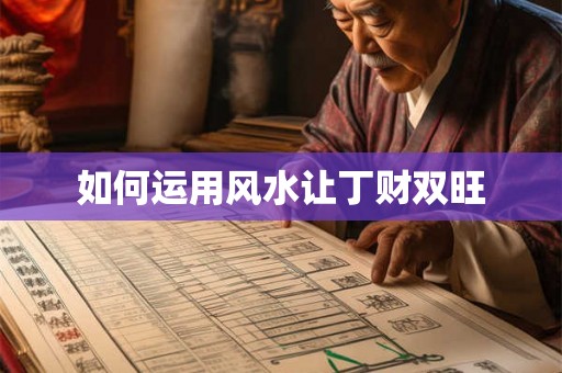 如何运用风水让丁财双旺 如何运用风水让丁财双旺