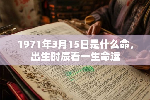 1971年3月15日是什么命,出生时辰看一生命运 1971年3月15日是什么命,出生时辰看一生命运