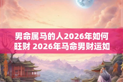 男命属马的人2026年如何旺财 2026年马命男财运如何