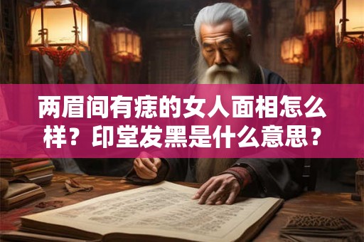 两眉间有痣的女人面相怎么样？印堂发黑是什么意思？