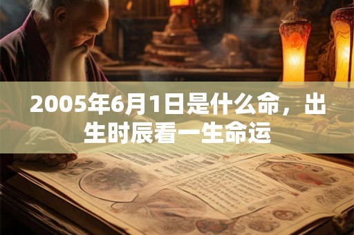 2005年6月1日是什么命，出生时辰看一生命运