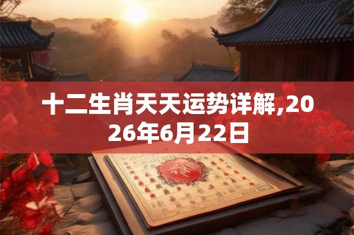 十二生肖天天运势详解,2026年6月22日