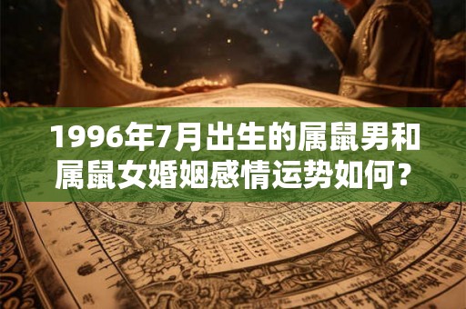 1996年7月出生的属鼠男和属鼠女婚姻感情运势如何？