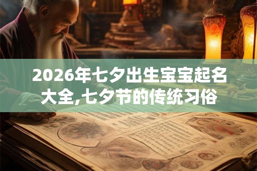 2026年七夕出生宝宝起名大全,七夕节的传统习俗