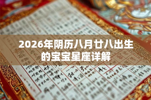 2026年阴历八月廿八出生的宝宝星座详解