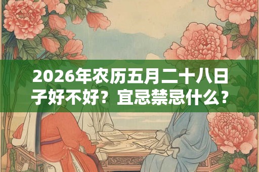 2026年农历五月二十八日子好不好?宜忌禁忌什么? 2026年农历五月二十八日子好不好?宜忌禁忌什么?