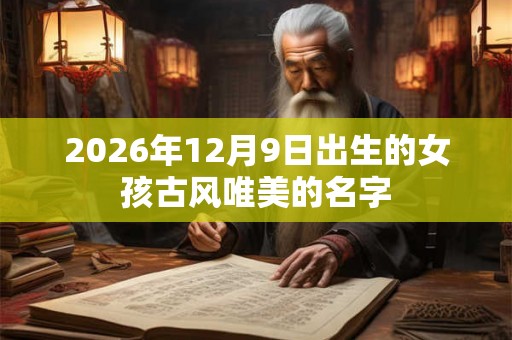 2026年12月9日出生的女孩古风唯美的名字