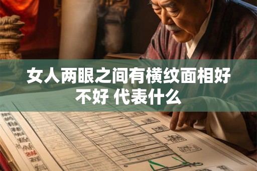 女人两眼之间有横纹面相好不好 代表什么