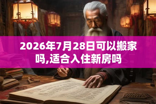 2026年7月28日可以搬家吗,适合入住新房吗 2026年7月28日可以搬家吗,适合入住新房吗
