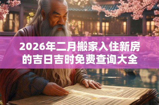 2026年二月搬家入住新房的吉日吉时免费查询大全
