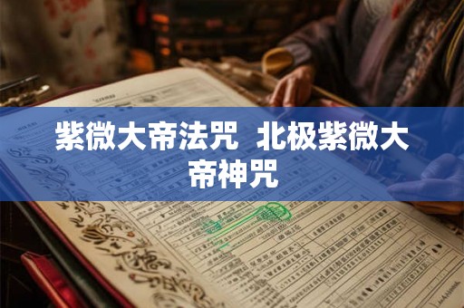紫微大帝法咒  北极紫微大帝神咒