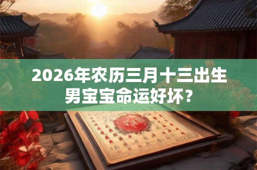 2026年农历三月十三出生男宝宝命运好坏? 2026年农历三月十三出生男宝宝命运好坏?