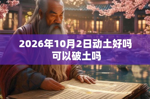 2026年10月2日动土好吗 可以破土吗