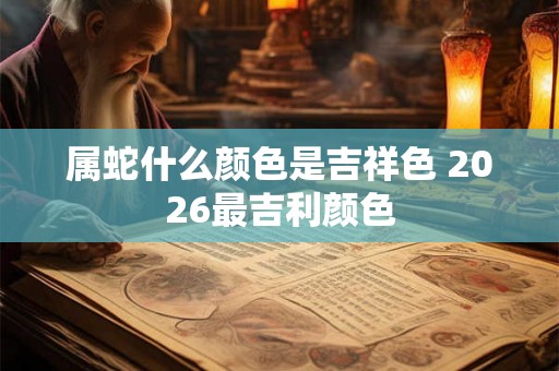 属蛇什么颜色是吉祥色 2026最吉利颜色