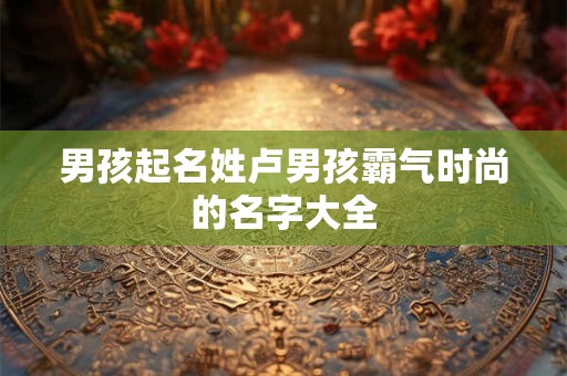 男孩起名姓卢男孩霸气时尚的名字大全