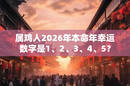 属鸡人2026年本命年幸运数字是1、2、3、4、5？