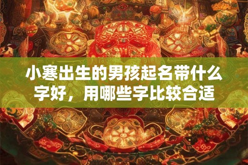 小寒出生的男孩起名带什么字好，用哪些字比较合适