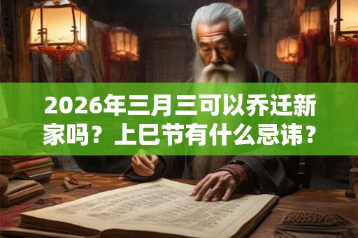 2026年三月三可以乔迁新家吗？上巳节有什么忌讳？