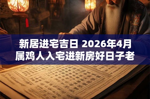 新居进宅吉日 2026年4月属鸡人入宅进新房好日子老黄历