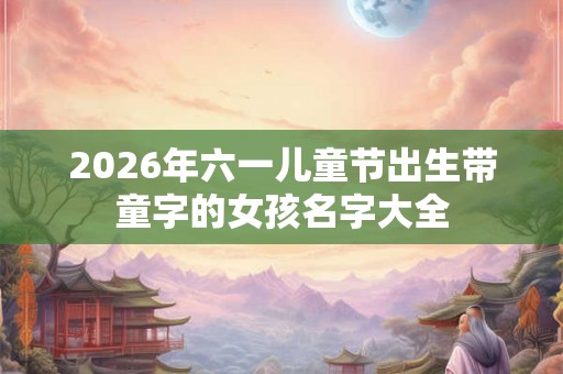 2026年六一儿童节出生带童字的女孩名字大全
