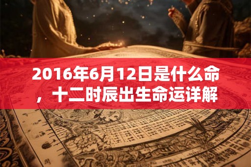 2016年6月12日是什么命，十二时辰出生命运详解