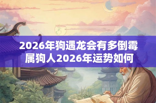 2026年狗遇龙会有多倒霉 属狗人2026年运势如何