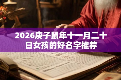 2026庚子鼠年十一月二十日女孩的好名字推荐